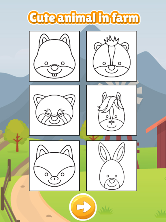 Screenshot #5 pour Cute animal in farm coloring book games for kids
