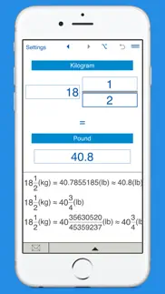 pounds to kilograms and kg to lb weight converter iphone screenshot 4