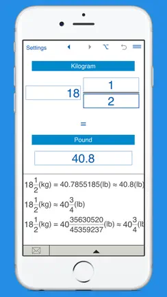 Pounds to kilograms and kg to lb weight converter iPhone image 4