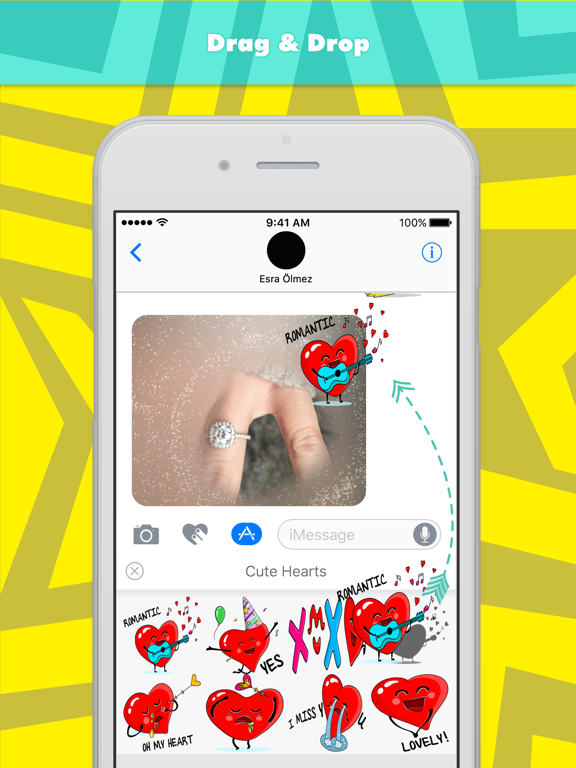 Screenshot #4 pour Cute Hearts stickers by Esra Olmez