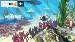Hunter underwater spearfishing 3D screenshot
