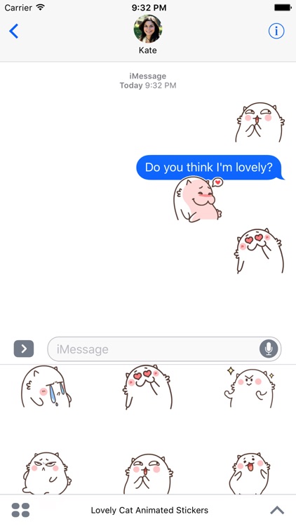 Lovely Cat Animated Emoji Stickers