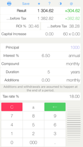 Deposit Tax - calculator for deposits with taxes screenshot
