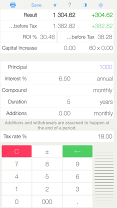 Deposit Tax - calculator for deposits with taxes screenshot 1