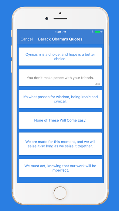 Screenshot #2 pour Barack Obama's Quotes