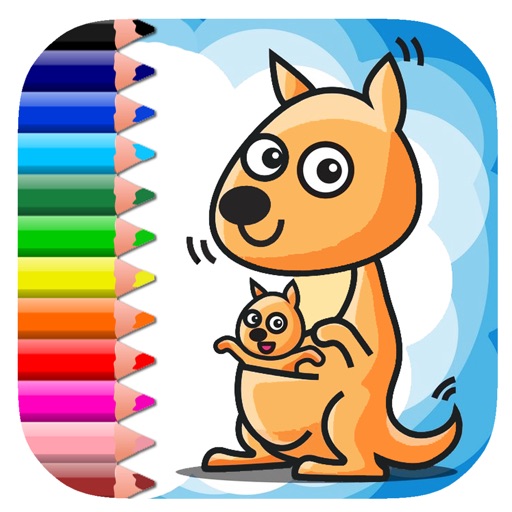 Free Coloring Book Games Kangaroo Version iOS App