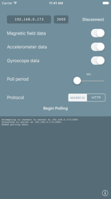 Sensor Logs screenshot