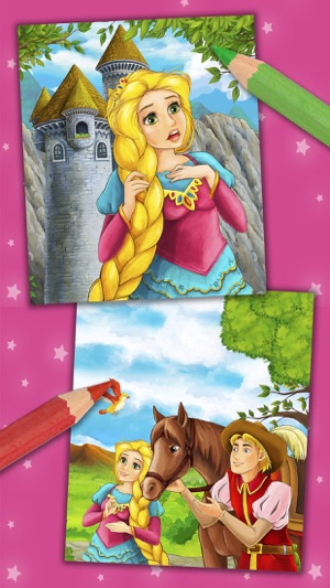 Rapunzel Magic Princess Kids Coloring Book – Pro(圖2)-速報App