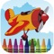 Sky plane rolling coloring book games for kids