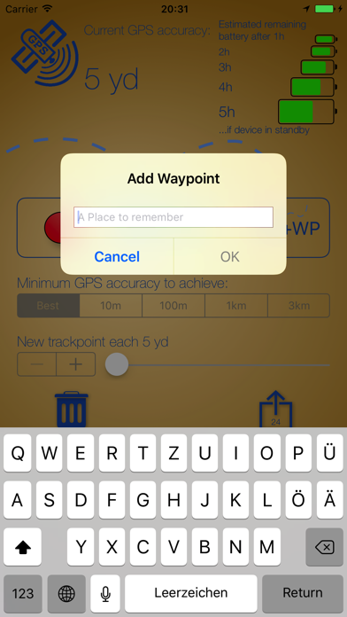 GPX Recorder - GPS Tracker for outdoor activities Screenshot