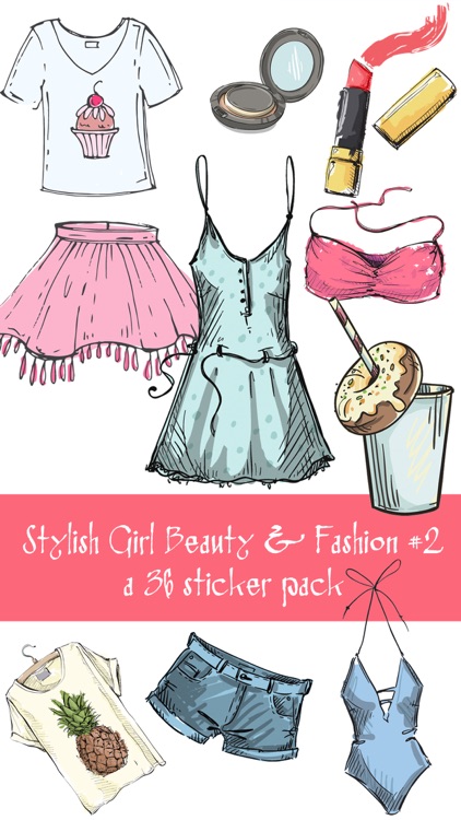 Stylish Girl Beauty and Fashion Sticker Pack 2