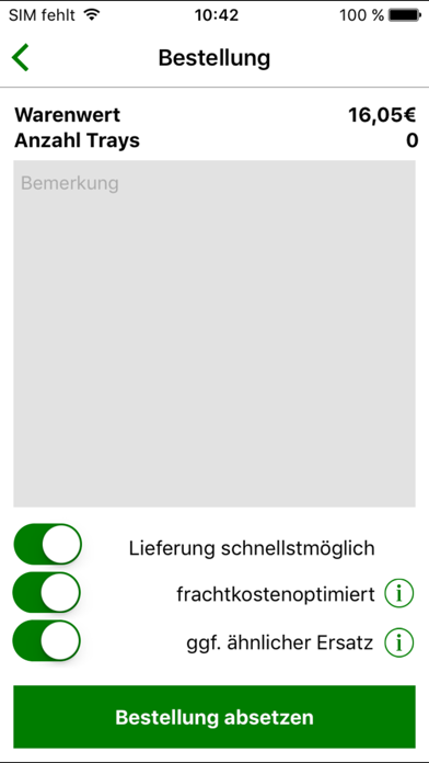 Screenshot #1 pour Stauden Bestell-App