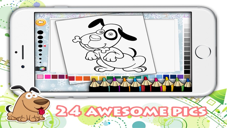 Dog coloring book for kids: play and learn color