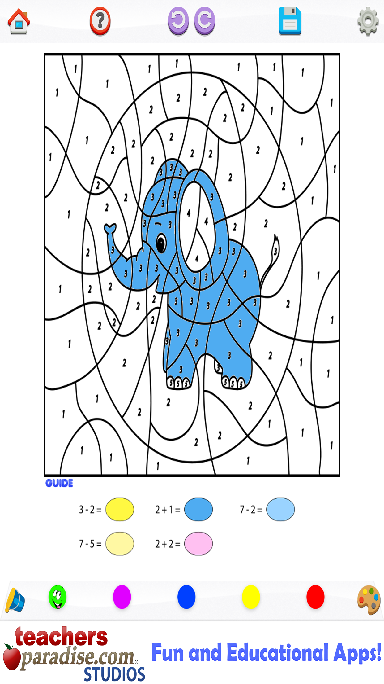 Kids Math Coloring Book - Paint by Numbers