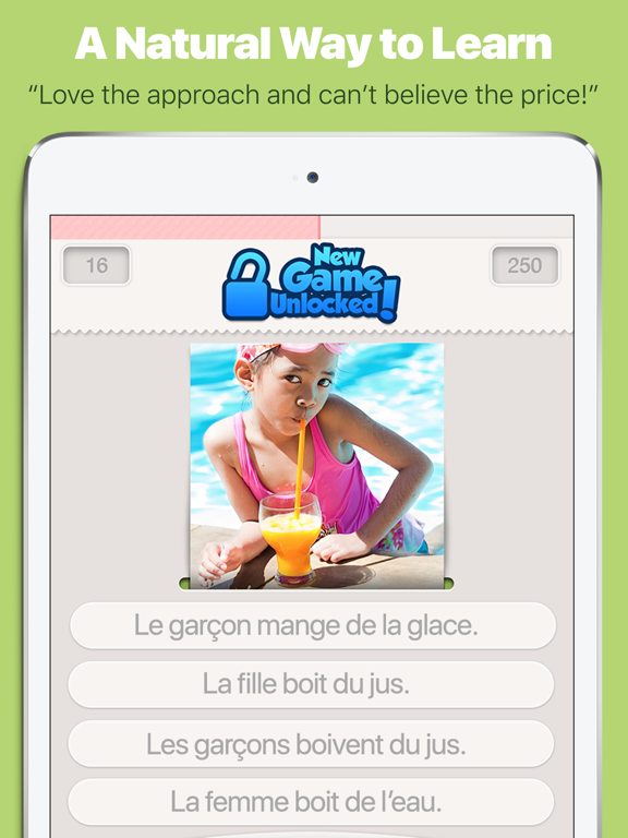 Learn French with Lingo Arcade iPad screenshot