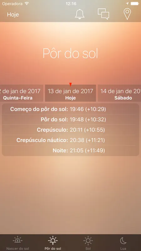 Nascer do sol Pôr do sol screenshot 2 of 5