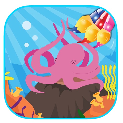 Ocean Animals Coloring Page Game For Kids