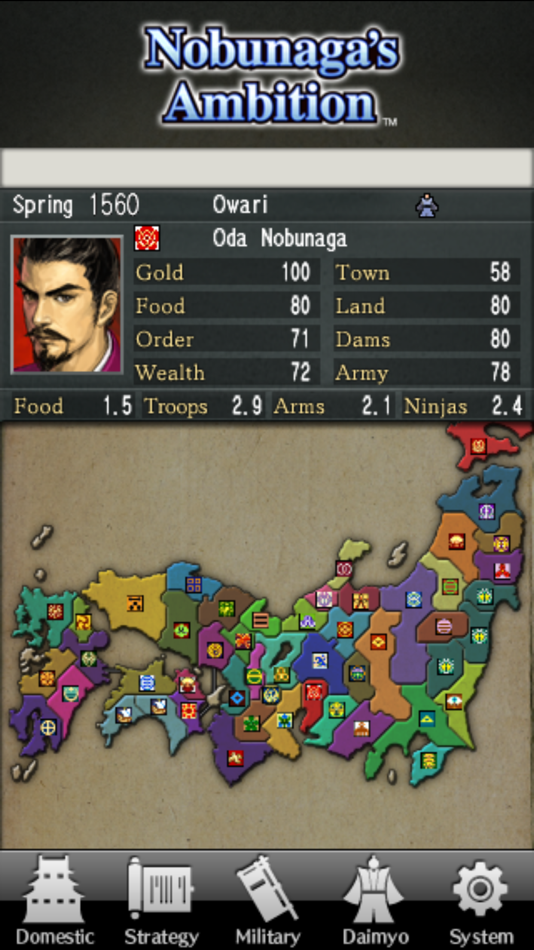 #1. Nobunaga's Ambition (iOS) 由: KOEI TECMO GAMES CO., LTD.