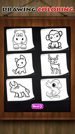 Game screenshot Drawing Animal on Sketch line and Coloring for Kid hack