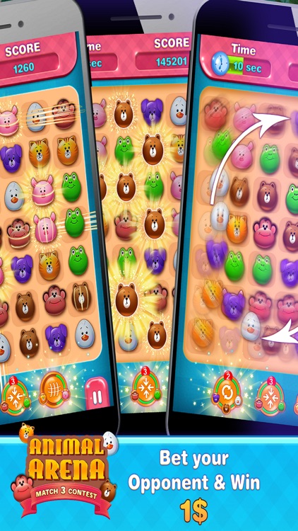 Animal Arena : Match 3 Contest