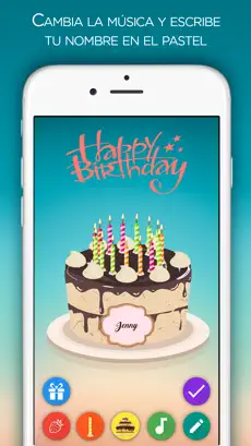 Snímek 5 Feliz Cumpleaños : Birthday Cake, ecards and party iphone