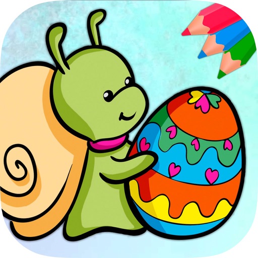 Easter eggs coloring pages for kids - Egg basket icon