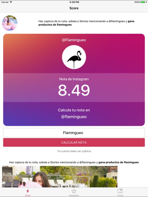 Télécharger Score for Instagram: Calcula tu nota de Instagram pour iPhone /  iPad sur l'App Store (Réseaux sociaux)