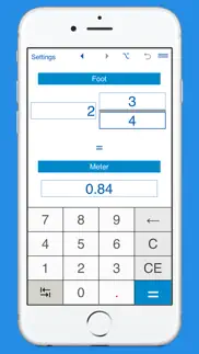 feet to meters and meters to feet length converter iphone screenshot 1