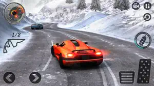 Fast Racing Car Simulator 3D - Winter Race 2017 screenshot #3 for iPhone