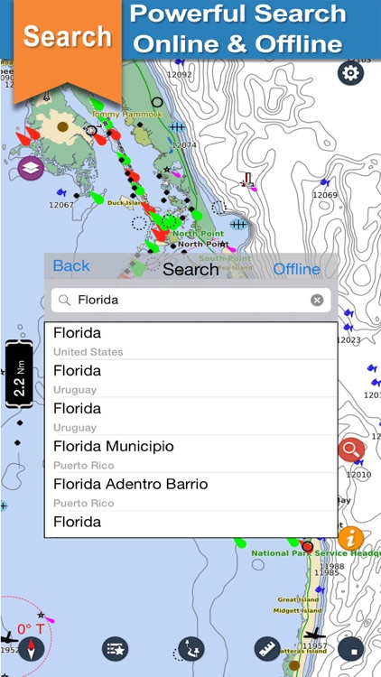 North Carolina offline nautical sailing charts