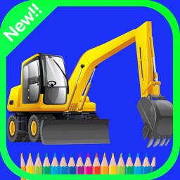 Véhicules de construction jeu de coloriage livre p