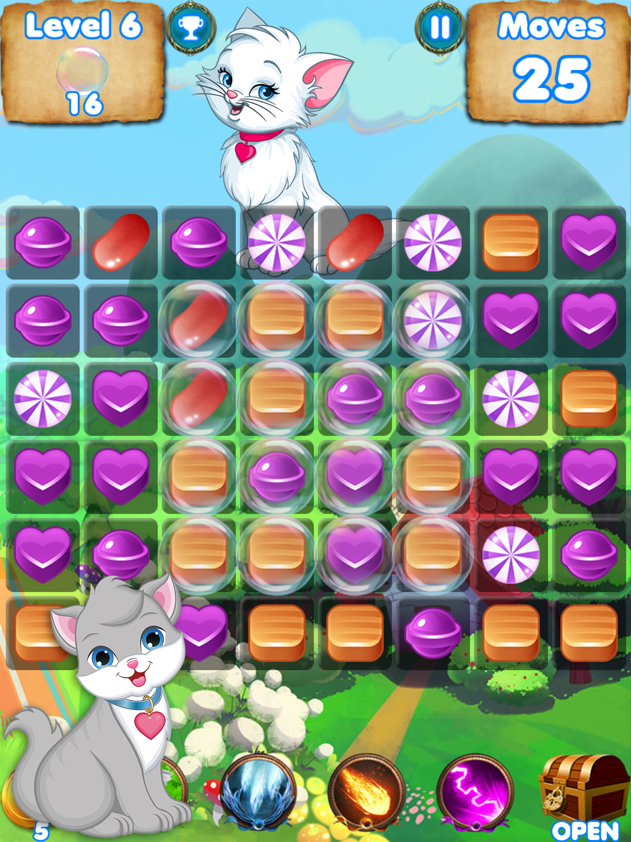 Kitty Crush - puzzle games with cats and candy screenshot 9
