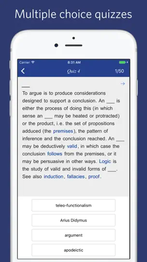 Screenshot von Philosophy Dictionary auf dem iPhone 5