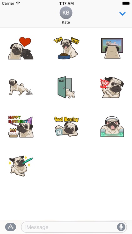 Pug Dogs Stickers