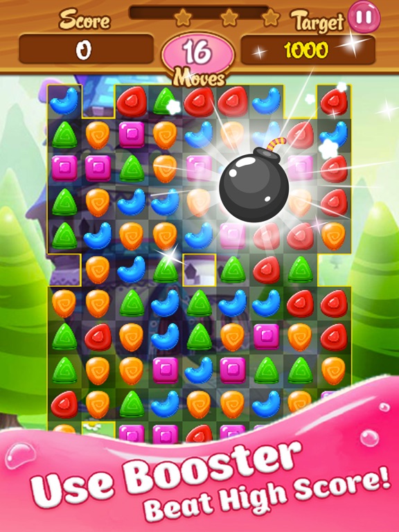 Cookie Blast Legend Delicious Gummy Match 3 Game iPad screenshot
