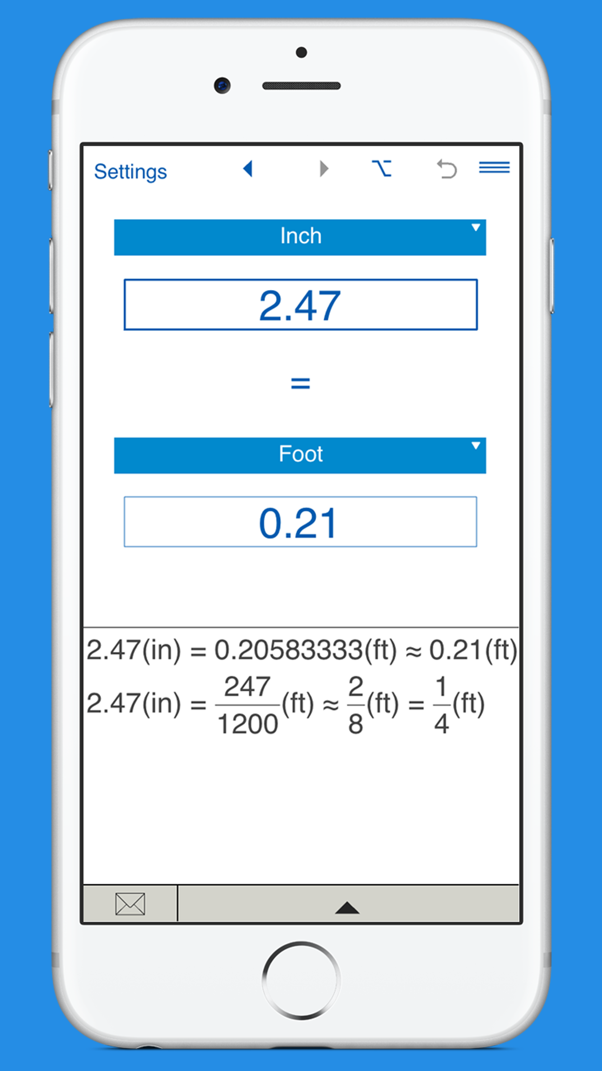 Inches, Feet, Yards and Miles Converter