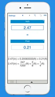 inches, feet, yards and miles converter iphone screenshot 1