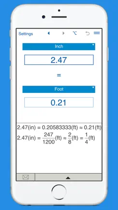 Inches, Feet, Yards and Miles Converter iPhone image 1