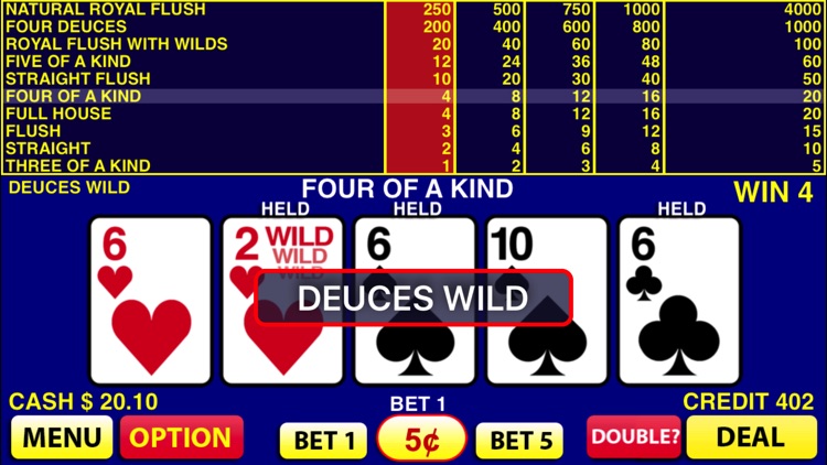 Deuces Wild Video Poker screenshot-2