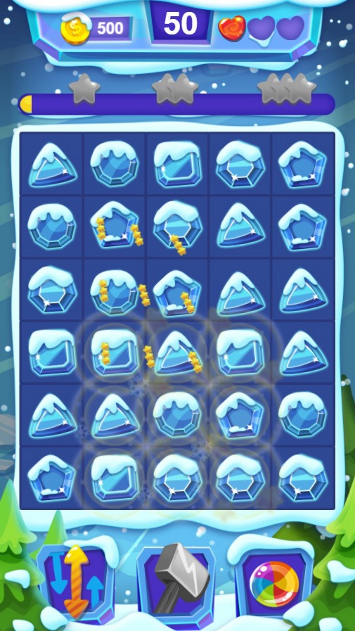 Frozen Winter Crush Match - Fun Puzzle Game screenshot 2