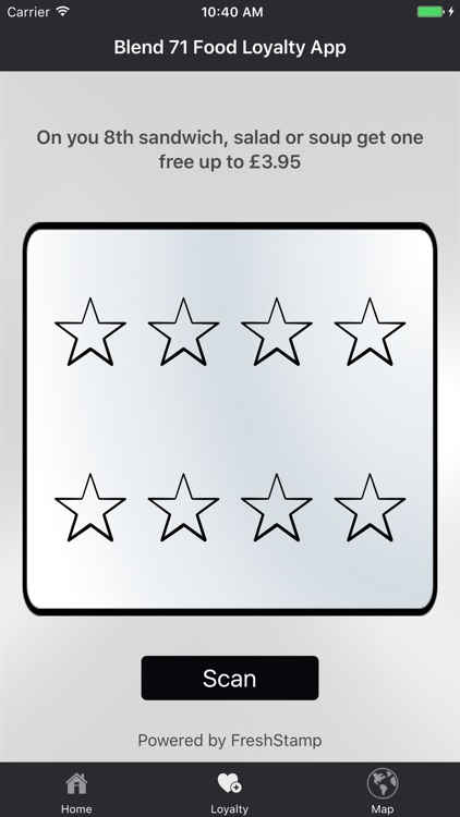 Blend 71 Food Loyalty App