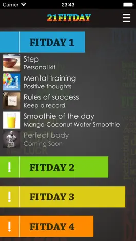 Game screenshot 21Fitday FREE apk
