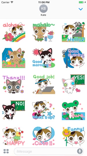 Yazmin The Cute Little Kitten English Stickers(圖1)-速報App