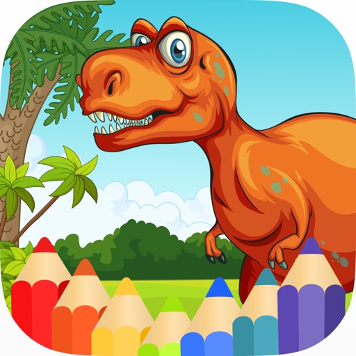 Dino Park Coloring Jurassic Dinosaur World icon