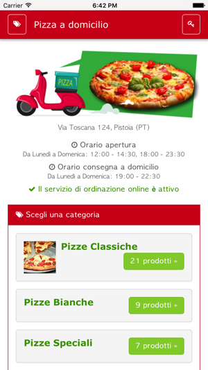 Pizza a domicilio Pistoia