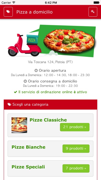 Pizza a domicilio Pistoia