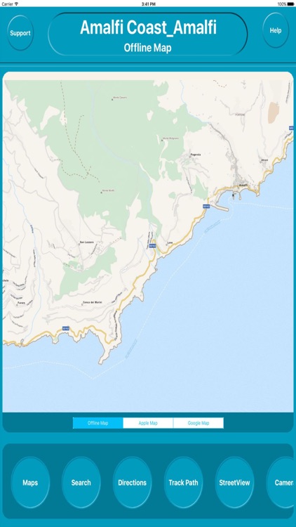 Amalfi Coast Offiline Map Navigation ( E Maps)