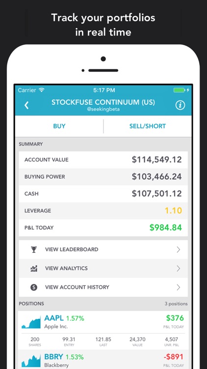 Stockfuse – Virtual Stock Market Game screenshot-0