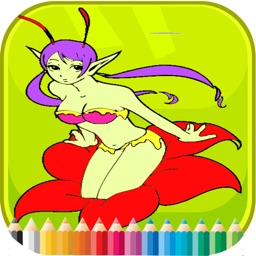 Fantasy Elf Girl Coloring Book - for Kid