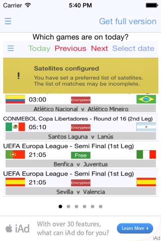 Soccer On Sat 5 Lite screenshot 3